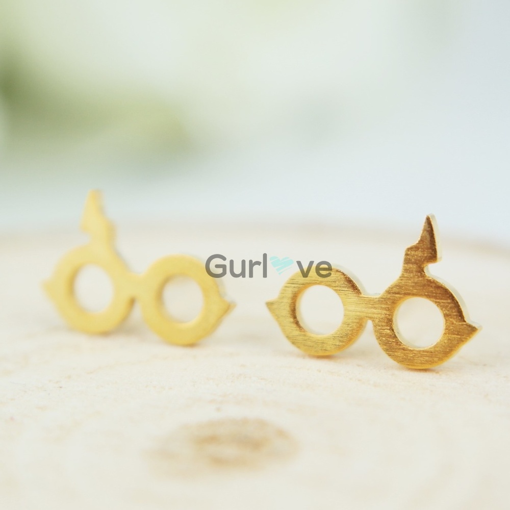 Harry Potter Glasses Stud Earrings - Picture 1 of 4